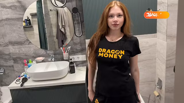 Big ass stepsister gets fucked in the toilet