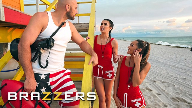 Blazers - Lifeguards Mackenzie Mace and Kylie Lockett convince their coworker J Mack to have sex with them both