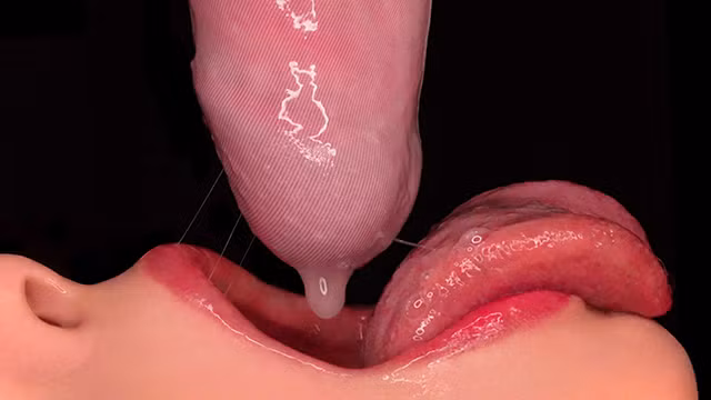 Close-up: I cum twice in my pants with the best milking mouth! Wet sensual blowjob through underwear ASMR