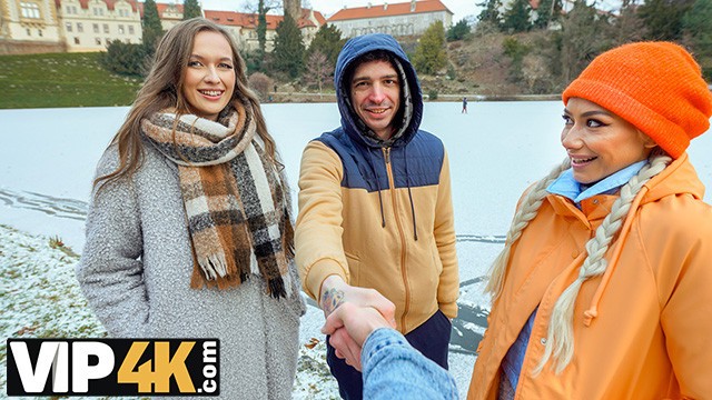 Swap 4K. Sunday walk ended up in bed with a sexy girl and it was her first threesome